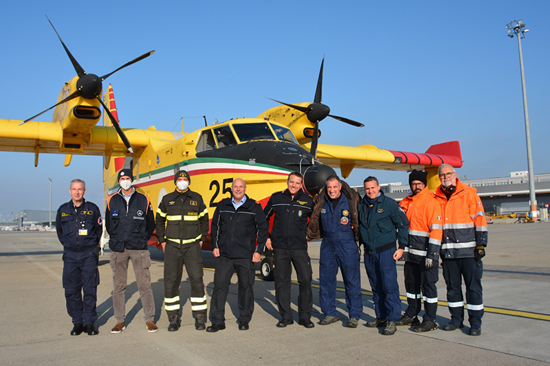 Intervento Canadair in Austria novembre 2021