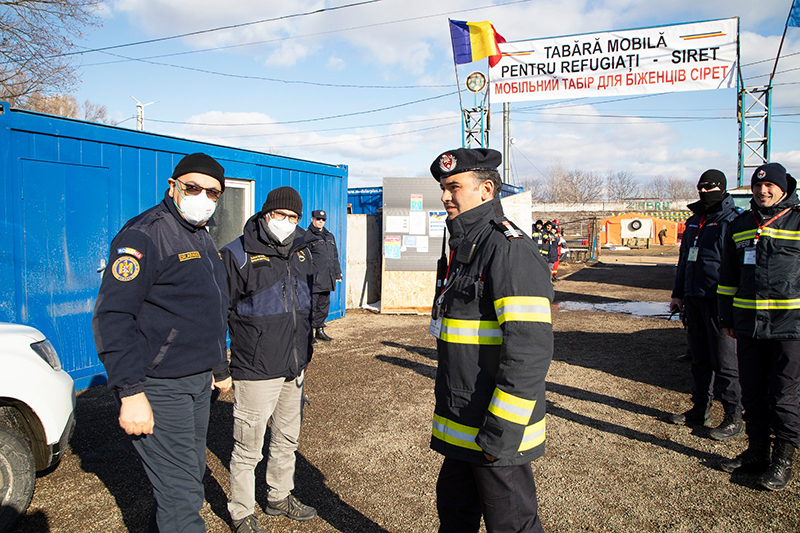 Suceava, Romania, 9 marzo 2022 - Consegna degli aiuti umanitari in Romania alla presenza del Capo Dipartimento Curcio e del Commissario europeo per la gestione delle crisi Janez Lenarcic Ucraina emergenza