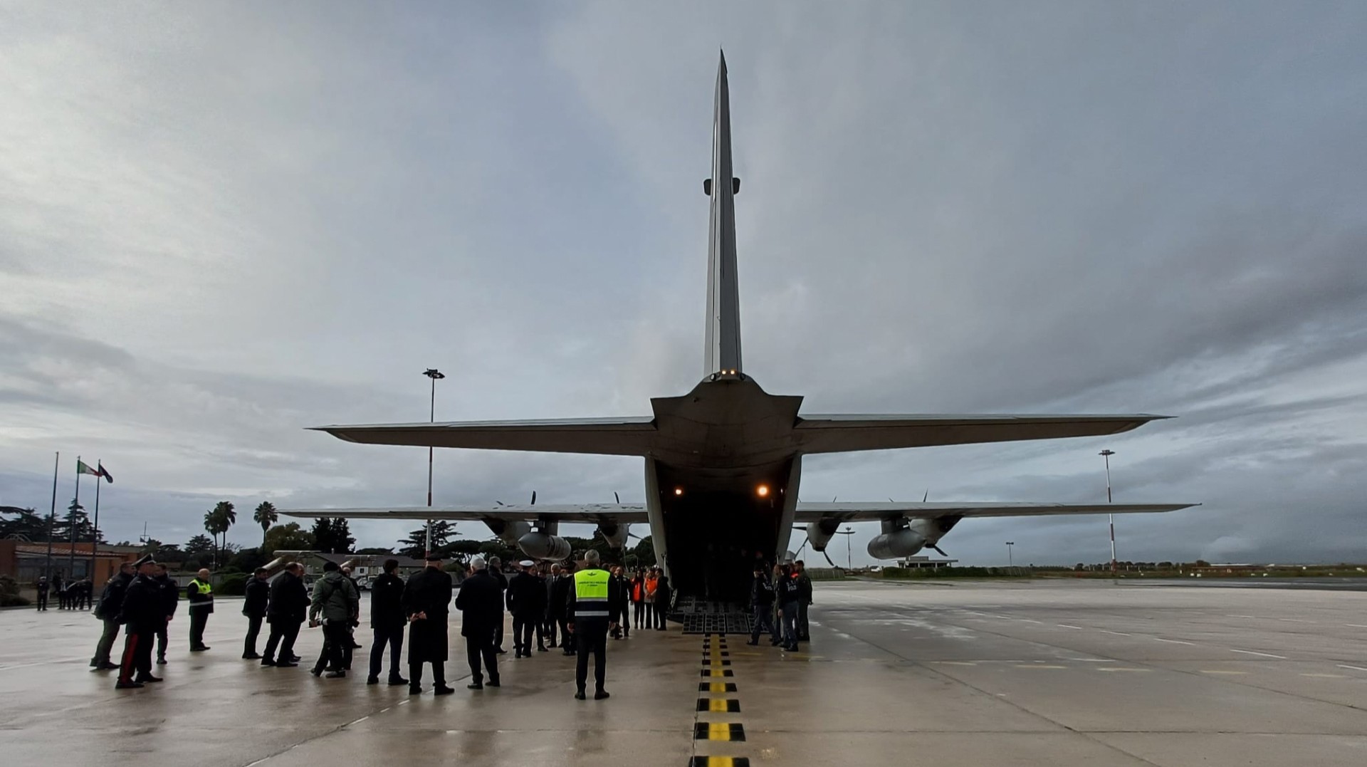 C130 rientro salme crans montana primo piano
