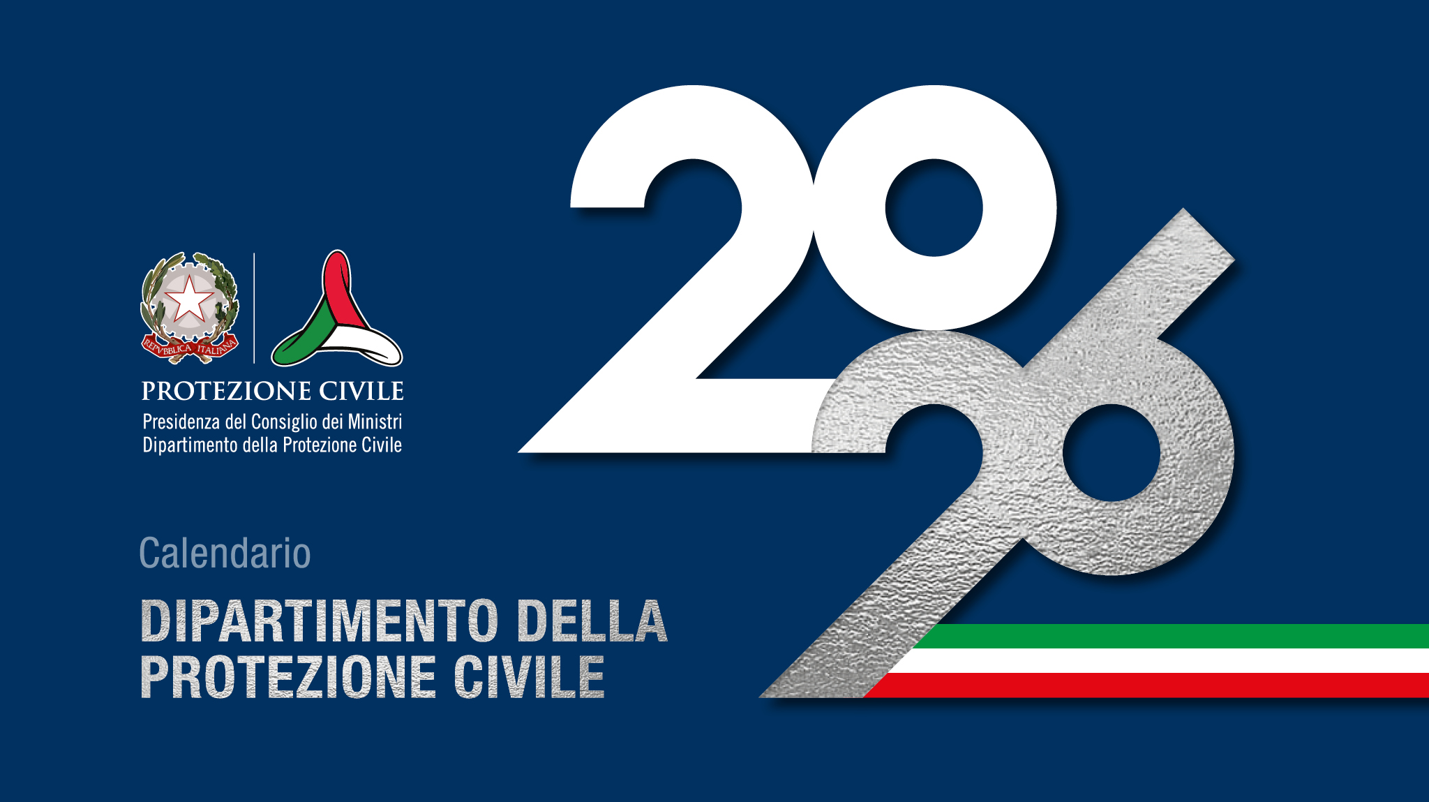 Online il Calendario 2026 del Dipartimento della Protezione Civile